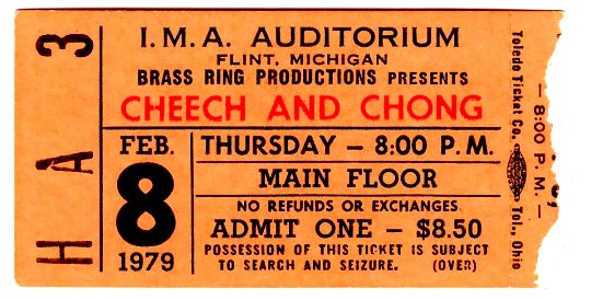 Image of Cheech and Chong ticket stub